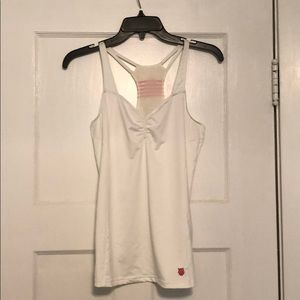 K-Swiss White Racerback Athletic Tank